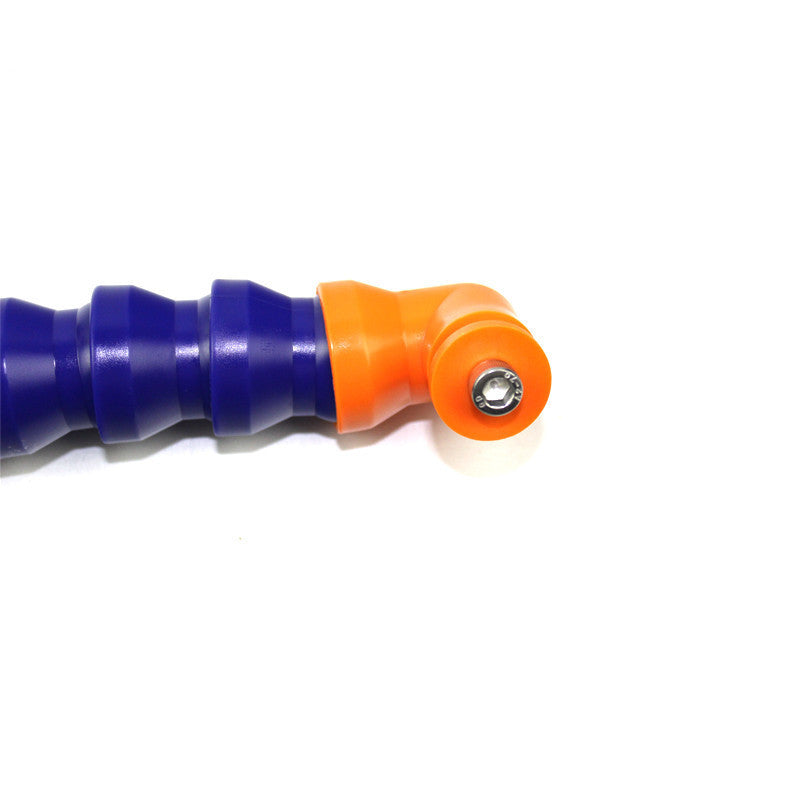 Dent repair tool for automotive bodywork, featuring a handheld metal pulling hook and grip