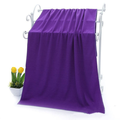 Absorbent microfiber bath towels by My Store, soft textured fabric in a neatly folded stack