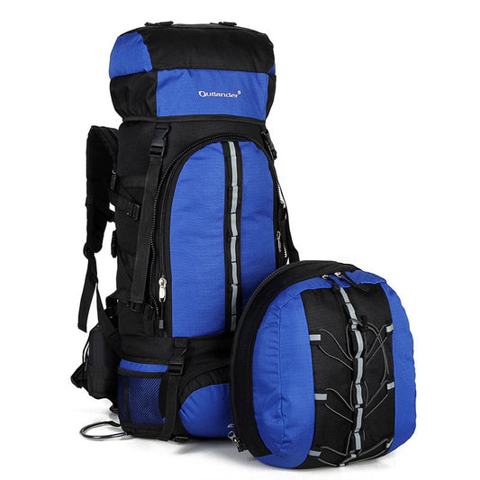 80L mountaineering hiking backpack with double shoulder straps for outdoor travel and exercise
