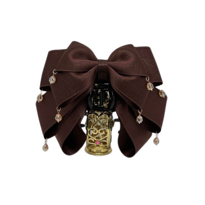Multi-layer butterfly hair clips with sparkling bow detail
