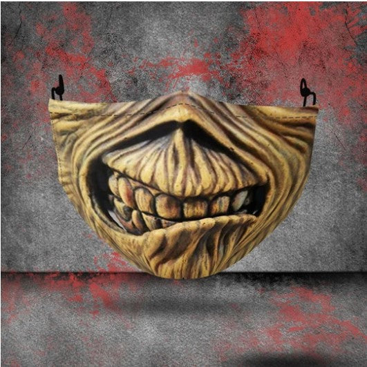 Explosive Halloween mask with dramatic detailing and eerie design for costume wear