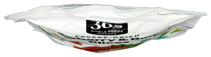 Freeze-dried strawberry and banana blend in a 1.2 oz package by 365 by Whole Foods Market, showcasing colorful dried fruit pieces.