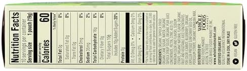 Organic berry blend fruit snacks by 365 by Whole Foods Market, 10 count, colorful fruit pieces in a resealable pouch.