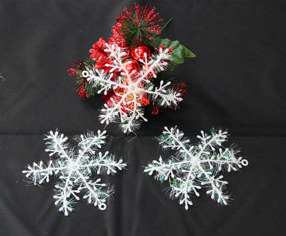 Snowflake Christmas decorations in assorted designs for festive holiday display