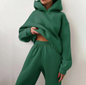 Women's hooded tracksuit by BACKUPMYFILESNOW® featuring a fitted hoodie and matching athletic pants in a comfortable, casual style.