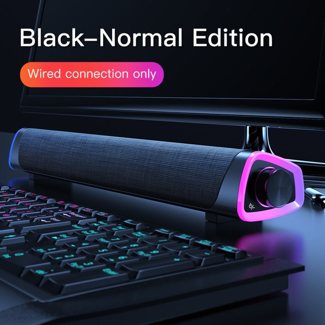 Portable multimedia computer mini speaker by My Store, compact black desktop audio speaker setup