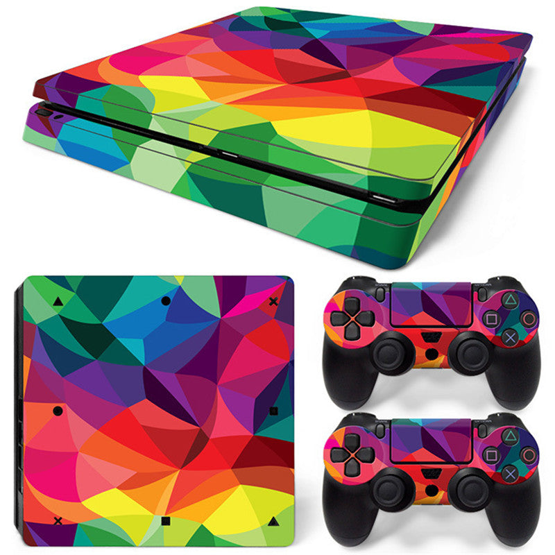 Full body stickers for game consoles, protective vinyl skins in assorted designs