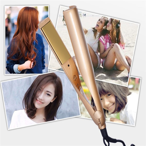 Multifunctional curling iron with ergonomic handle and adjustable barrel controls; My Store hair styling tool