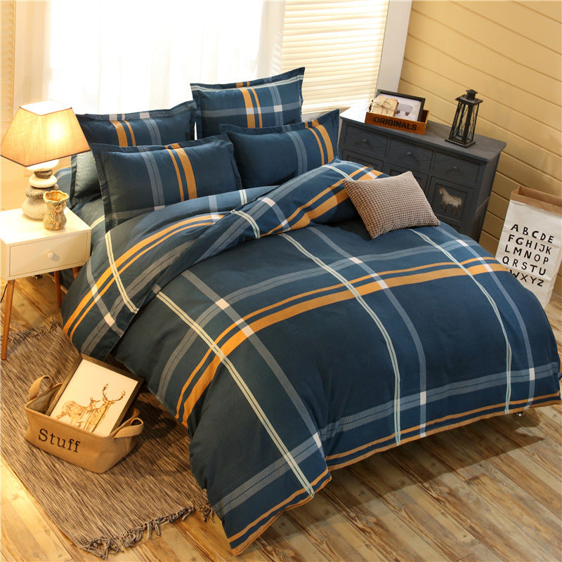 Cashmere cotton bedding set in a soft, neutral fabric texture