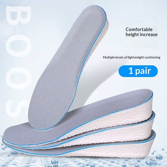 Height increasing insoles for men, full cushion with hard base and no-collapse design