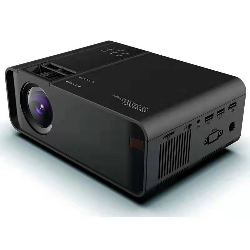 HD home wireless projector with compact design and lens visible from the front