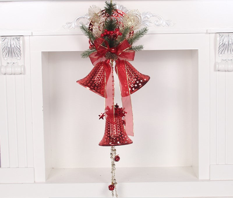 Large Christmas tree bell ornament in a festive design