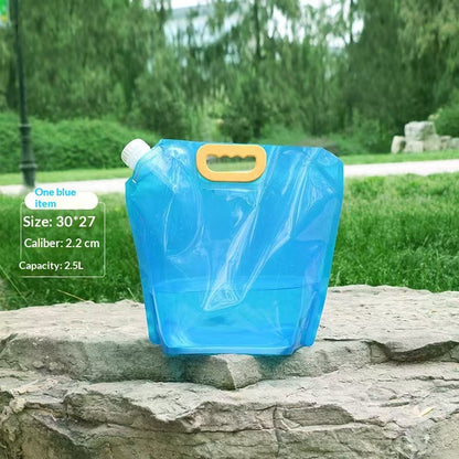 Foldable PVC outdoor camping water bag container for hiking and portable water storage