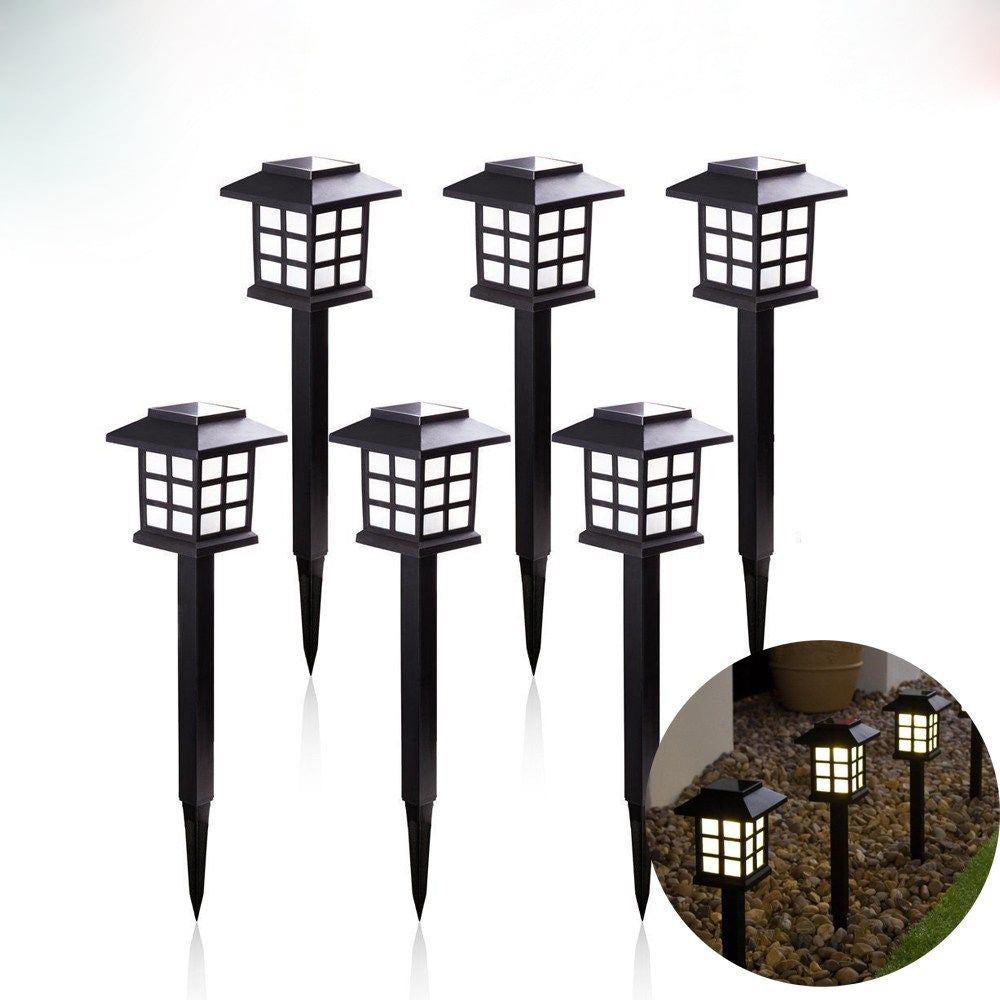 Solar square light lawn lamp with compact square design for outdoor pathway illumination
