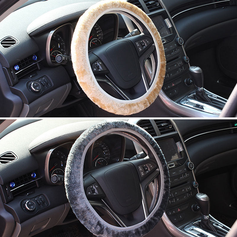 Black steering wheel cover with textured grip detail My Store