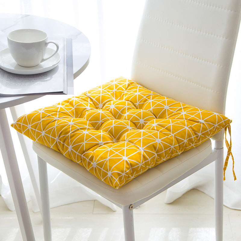 Summer chair cushion in a solid seasonal design for comfortable seating