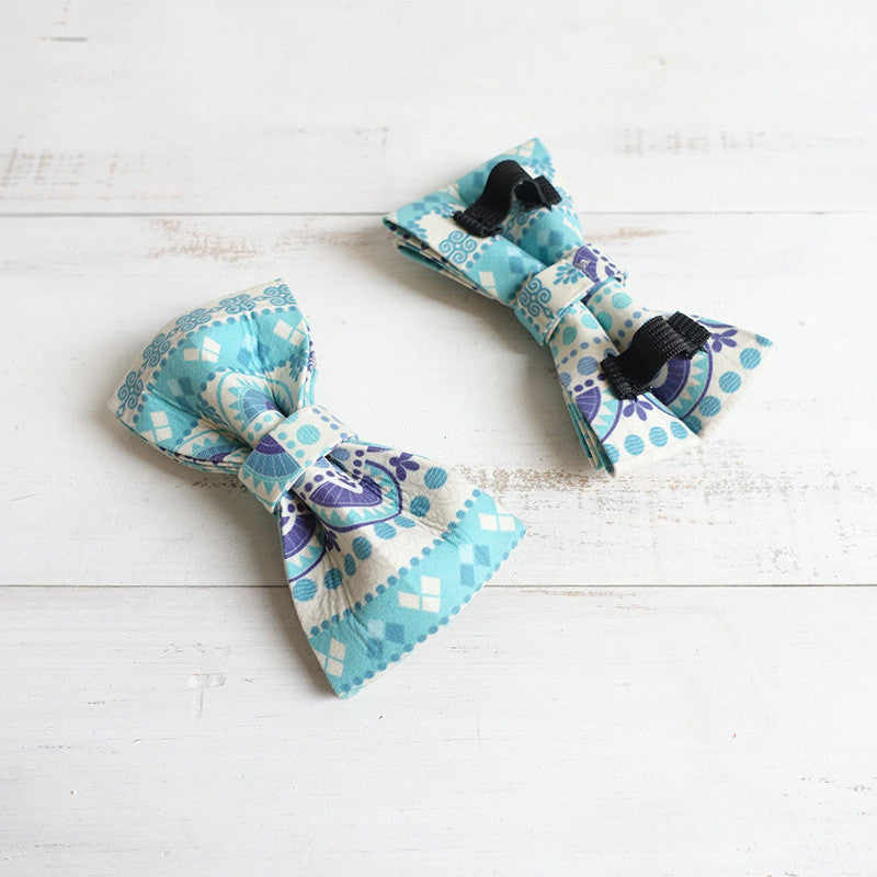 Pet bow tie collar in a stylish design, shown close up