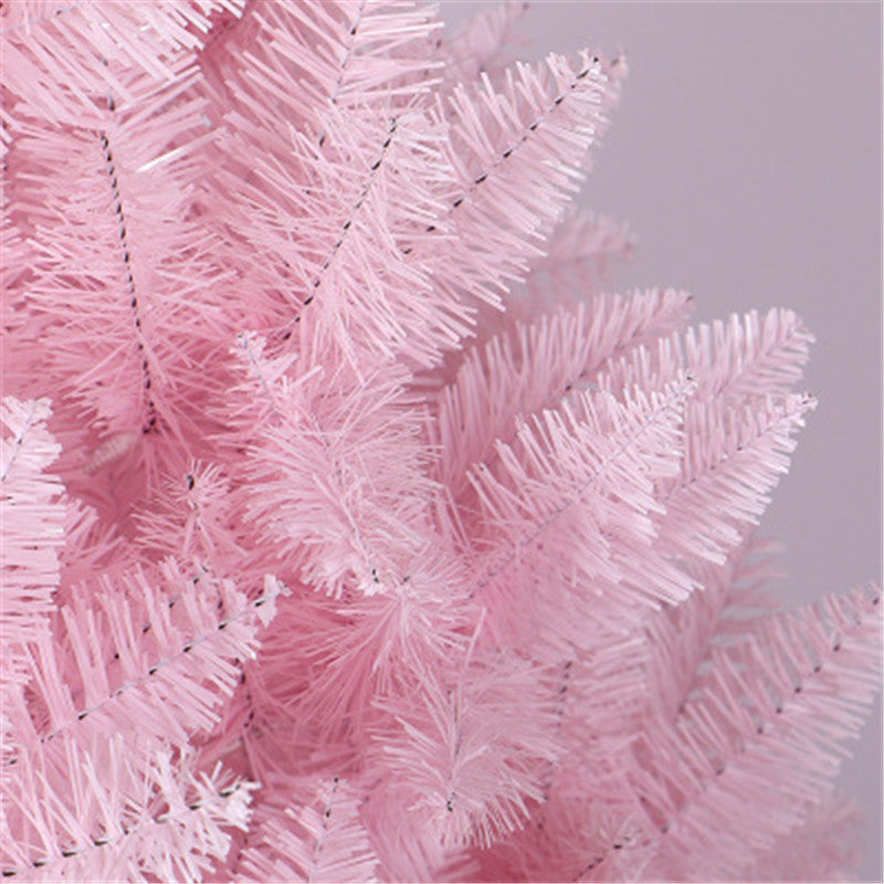 Pink pointed gradient Christmas tree decoration with a festive tapered design