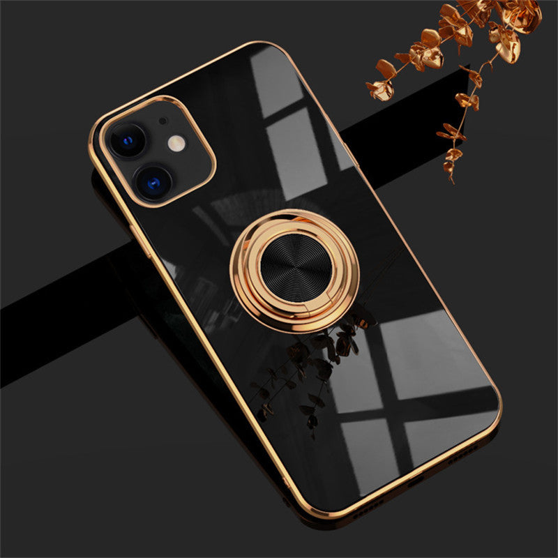 Apple iPhone 12 Pro silicone cover case with luxury plating finish, compatible with iPhone 12, 12 mini, and 11 Pro Max
