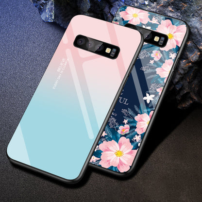 Stained glass phone case with colorful mosaic design and glossy finish
