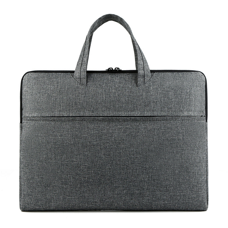 Business computer bag for men and women, simple portable design with handles and shoulder strap
