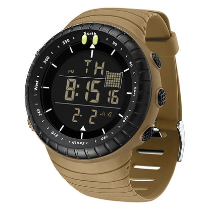 Large-dial multifunction waterproof luminous watch by My Store, featuring a bold digital display and black strap