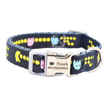 Custom dog collar, type 7, shown in a close-up product view.