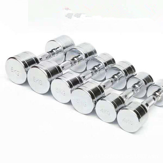 Pure steel electroplated dumbbell for home fitness and gym equipment setup