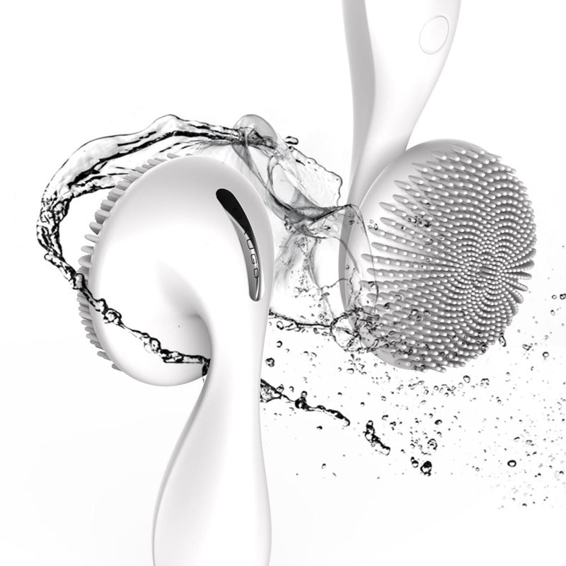 Electric face washer by My Store, handheld facial cleansing brush with soft silicone bristles