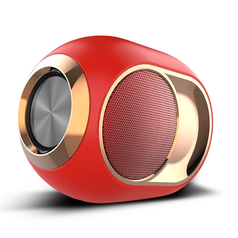 X6 Bluetooth speaker subwoofer with wireless connectivity, compact black design