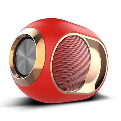X6 Bluetooth speaker subwoofer with wireless connectivity, compact black design