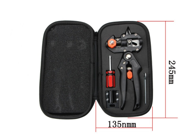 Grafting shears for gardening with sharp curved blades and ergonomic handles