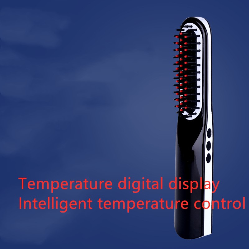 Quick beard straightener with heated comb for smoothing and styling facial hair