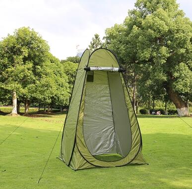 Portable privacy shower and toilet camping tent with UV protection for outdoor dressing and beach shelter