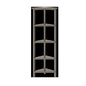 60" Washed Grey Solid Wood Corner Bookcase