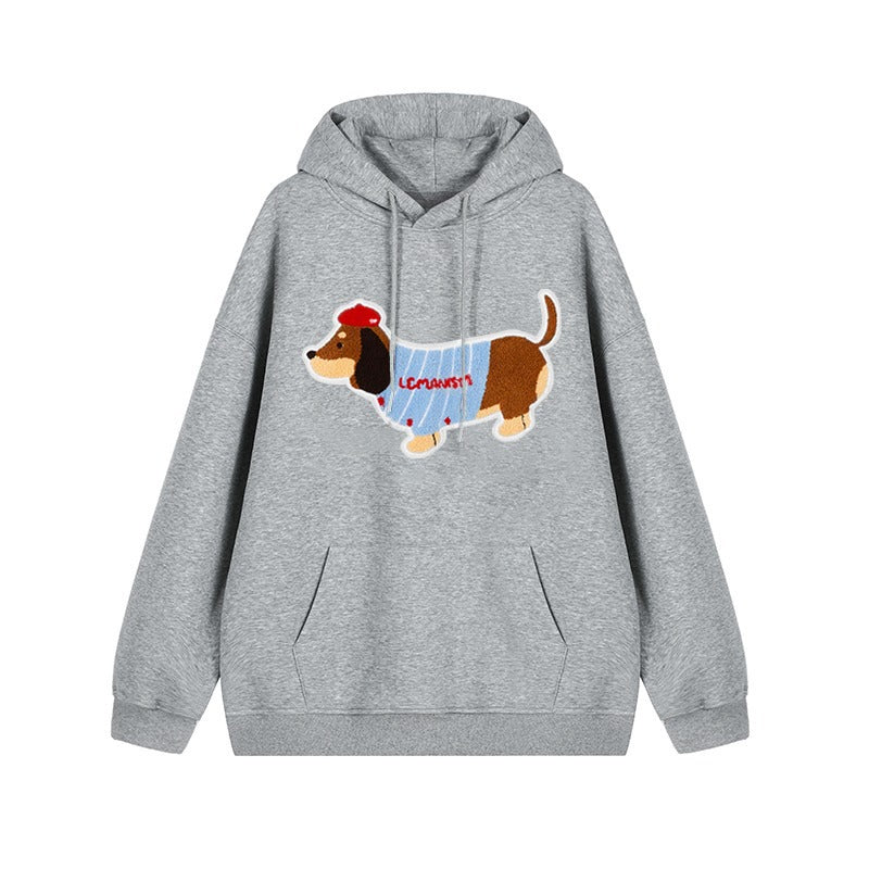 Unisex hooded sweatshirt for dogs in soft fabric with an attached hood and comfortable fit