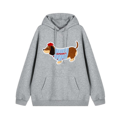 Unisex hooded sweatshirt for dogs in soft fabric with an attached hood and comfortable fit