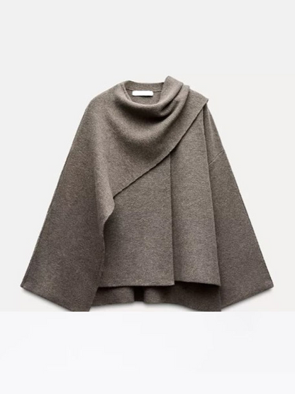 Elegant Draped Winter Jacket
