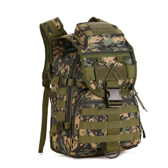 Outdoor backpack by My Store, black design with adjustable shoulder straps and multiple zippered compartments