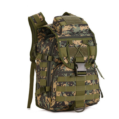Outdoor backpack by My Store, black design with adjustable shoulder straps and multiple zippered compartments