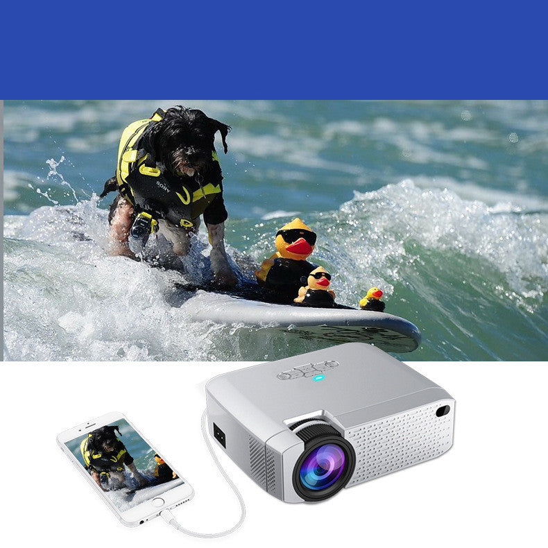 High definition projector by My Store displayed on a plain background