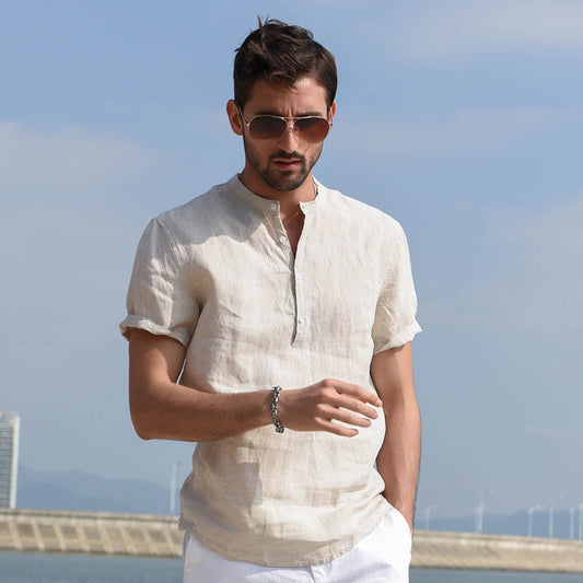 Men's loose-fit retro-style fashionable shirt by My Store