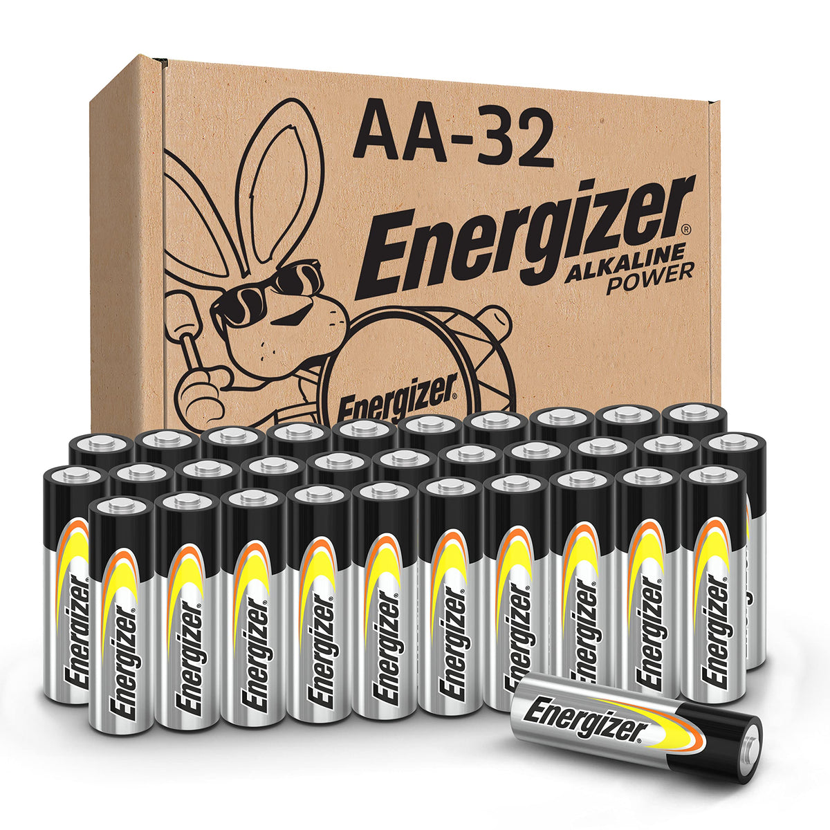 Energizer AA PowerPlus 32-Pack Long-Lasting Batteries