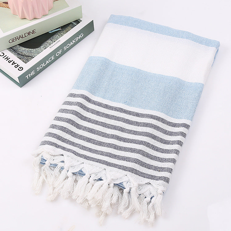 Cotton striped beach towel, 100x180cm, by My Store
