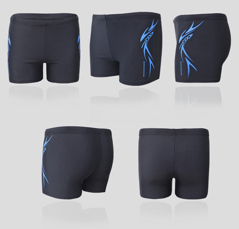 Men's boxer swimming trunks by My Store in a classic boxer-style design