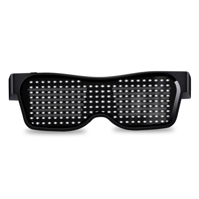 Multicolor dynamic flashing LED party glasses with illuminated frames and colorful lights
