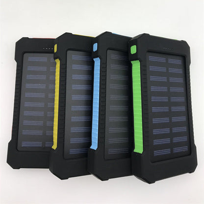 Apple-compatible outdoor solar power bank battery for iPhone charging with built-in solar panel