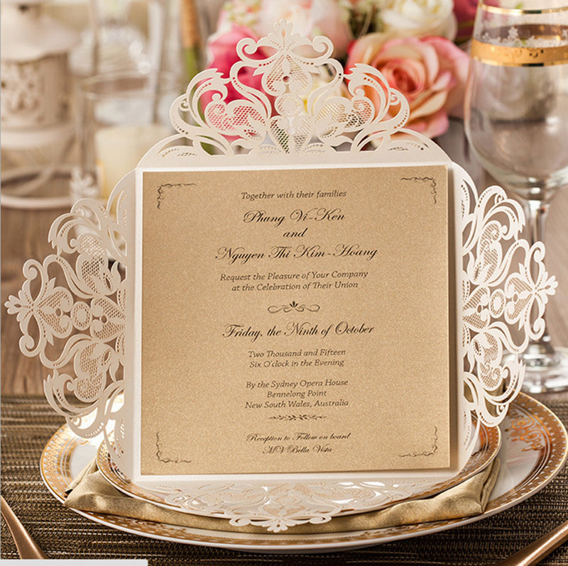 Personalized custom invitation card with elegant design and customizable text