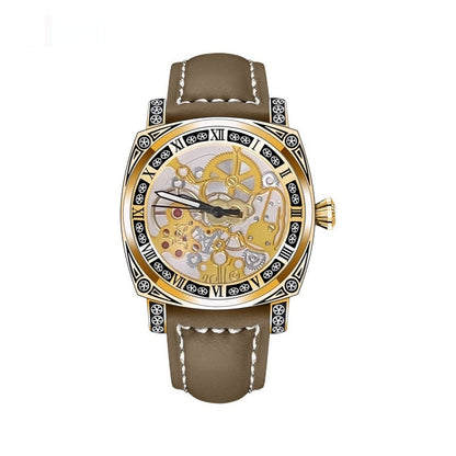 Men's 30M water-resistant luminous quartz watch with a dark dial and metal case by My Store