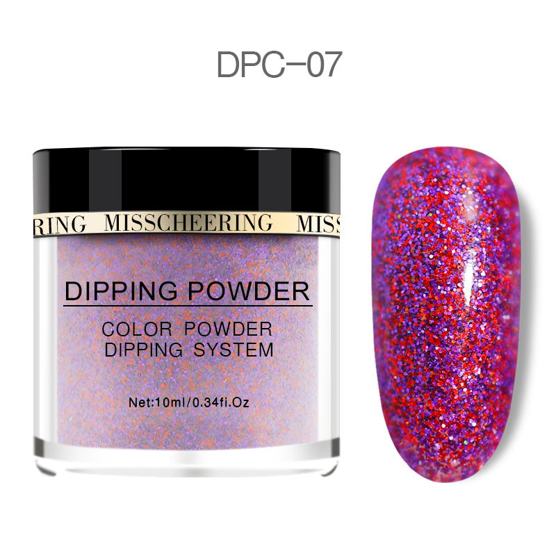 Laser glitter nail powder in reflective multicolor finish by My Store